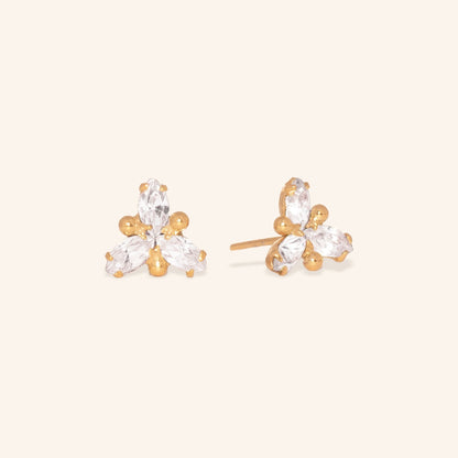 scarlet and saige trinity studs 18k gold filled